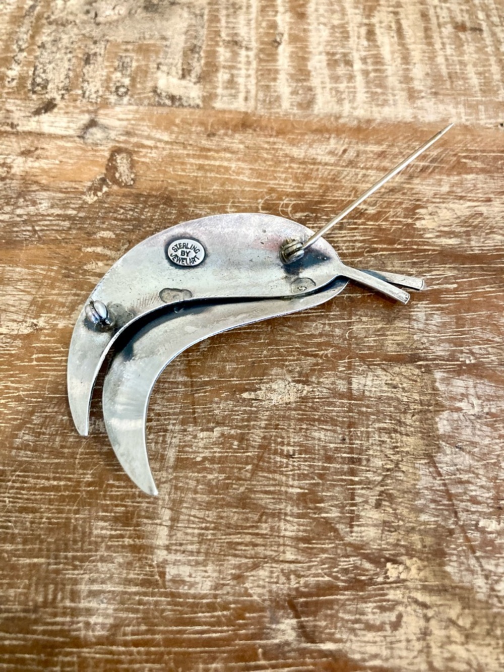 Sterling Silver Feather Brooch Jewel Art - Picture 11 of 12